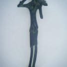 GIRL with VIOLIN Vintage Brass Metal Decorative Collectible Statue India #990