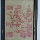 Beautiful Old Tantra Painiting Hand Color Painting in Old Wooden Frame #3087