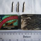 Mehra Leonardt Ambassador 1960 Old Rare Pen Nibs Lot Original Old Tin Box #262
