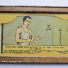 Old Educational Chart Calendar Learning School Print In Old Wooden Frame #3049
