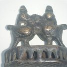 ANTIQUE BRASS SKIN SCRAPER FOR BATH METAL HEAVY BIRD PAPER WEIGHT INDIA #523