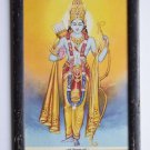 Lord Rama Rare Old Religious Kalyan  Print in Old Wooden Frame India Art #3119