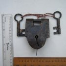 Original Old Iron Lock Antique Handmade Heavy Pad Lock Rare India Working #1519
