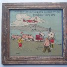 Old Educational Chart Calendar Learning School Print In Old Wooden Frame #2844