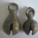 2 Cow bell Antique Indian Ethnic Rare Brass Metal, Old Bull Bell India Rare #553