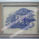 Buddha Beautiful Signed Art Print in Old Handmade Wooden Frame India #2363