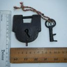 Original Old Iron Lock Antique Handmade Heavy Pad Lock Rare India Working #1506