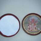 GATTAJI Antique Brass Box with INDIAN Miniature Painting Hindu God Worship #1088