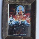 Goddess Naageshwari Maa Rare Old Religious Art Print in Old Wooden Frame #3342