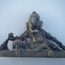 GANESHA Brass Statue Vintage Traditional Indian Elephant God Small Figure #961