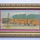 Old Educational Chart Calendar Learning School Print In Old Wooden Frame #3047