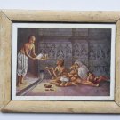 Saint Wise Man Rare Collectible Old Art Print in Old Wooden Frame India #3276