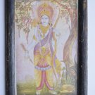 Lord Rama Ramayana Rare Old Religious Print in Old Wooden Frame India Art #3122