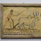 Old Educational Chart Calendar Learning School Print In Old Wooden Frame #3030