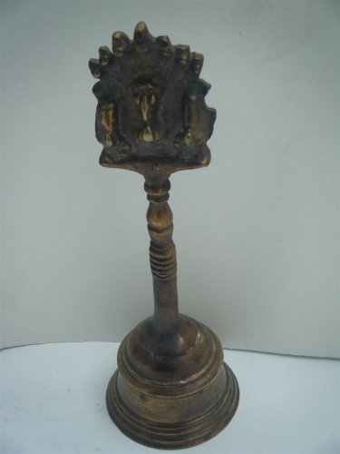 Brass Temple Bell Hindu Traditional Indian Ethnic Ritual Garuda Brass Bell #896