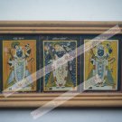 Shrinathji Krishna Avatar Home Worship Old Print in Old Wooden Frame India #2552