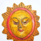 Sun God Wooden Mask, Old Rare Hand Coloured Handmade Original Indian Mask  #1581