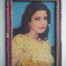 Bollywood Actress Heroin Collectible Old Print in Old Wooden Frame India #2744