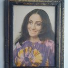 Bollywood Actress Heroin Collectible Old Print in Old Wooden Frame India #2750