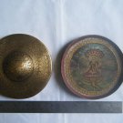 GATTAJI Antique Brass Box with INDIAN Miniature Painting Hindu God Worship #143