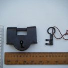 Original Old Iron Lock Antique Handmade Heavy Pad Lock Rare India Working #1504