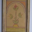 Nice Cosmology Hand Coloured Original Painting in Old Wooden Frame India #3067