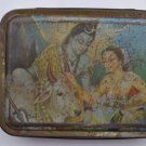Old Sweets Tin Box, Rare Collectible Litho Printed Tin Boxes India #1382