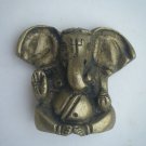 Collectible God GANESHA India Temple Worship Statue Brass Elephant God Small#727