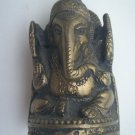 Collectible God GANESHA India Temple Worship Statue Brass Elephant God Small#724