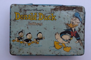 Old Sweets Tin Box, Rare Collectible Litho Printed Tin Boxes India #1337