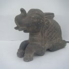 Antique Rare Stone Elephant, Wall Hanger Collectible Old Stone Animal #1003