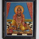 Monkey God Hanuman Collectible Original Print in Old Wooden Frame India #3155