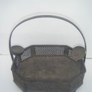 Brass Basket Rare Antique Decorative Flower Fruit Basket Collectible Old #998