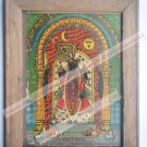 Shrinathji Krishna Avatar Home Worship Old Print in Old Wooden Frame India #2555