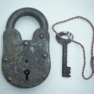 Iron Antique Lock Handmade Heavy Pad Lock Rare India Working #0670