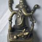 Antique Hindu God GANESHA Traditional Indian Statue Brass Elephant God Rare #237