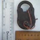 Original Old Iron Lock Antique Handmade Heavy Pad Lock Rare India Working #1518