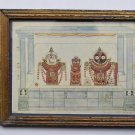Rare Jagannath Puri Krishna Balraam Subhdra Original Old Print Orissa #3208