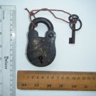 Original Old Iron Lock Antique Handmade Heavy Pad Lock Rare India Working #1511