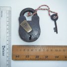 Original Old Iron Lock Antique Handmade Heavy Pad Lock Rare India Working #1510