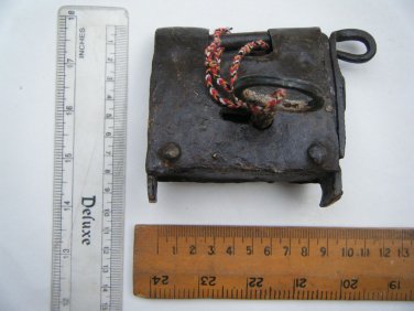 Original Old Iron Lock Antique Handmade Heavy Pad Lock Rare India Working #1548