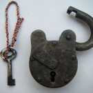 Original Old Iron Lock Antique Handmade Heavy Pad Lock Rare India Working #1546
