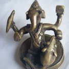 Antique Hindu God GANESHA Traditional Indian Statue Brass Elephant God Rare #238