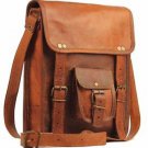 11" Mens Satchel Saddle Vintage Leather Messenger Shoulder Bag for Laptop #402