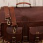 15" Men's Vintage Leather Bag Leather Messenger Gift Leather Laptop Bag #419