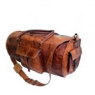 24" Genuine Leather Men's Duffel Gym Sports Travel Weekend Duffle Bag #D446