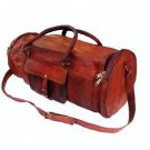 26" Men's Genuine Leather Vintage Duffle Gym Travel Weekend Luggage Bag #D465