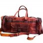 26" Men's Genuine Leather Vintage Duffle Gym Travel Weekend Luggage Bag #D451