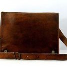 13" Men's Genuine Vintage Leather Messenger Shoulder Laptop Bag Leather Bag #412