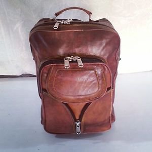 Mens Leather Vintage Backpack Messenger Bag Shoulder Camping Bag   #431